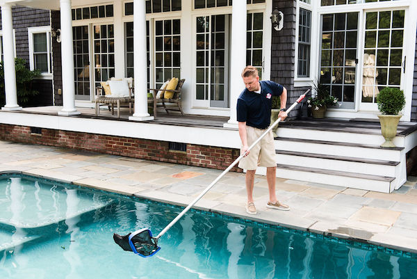 Preserve Pools technician servicing a pool
